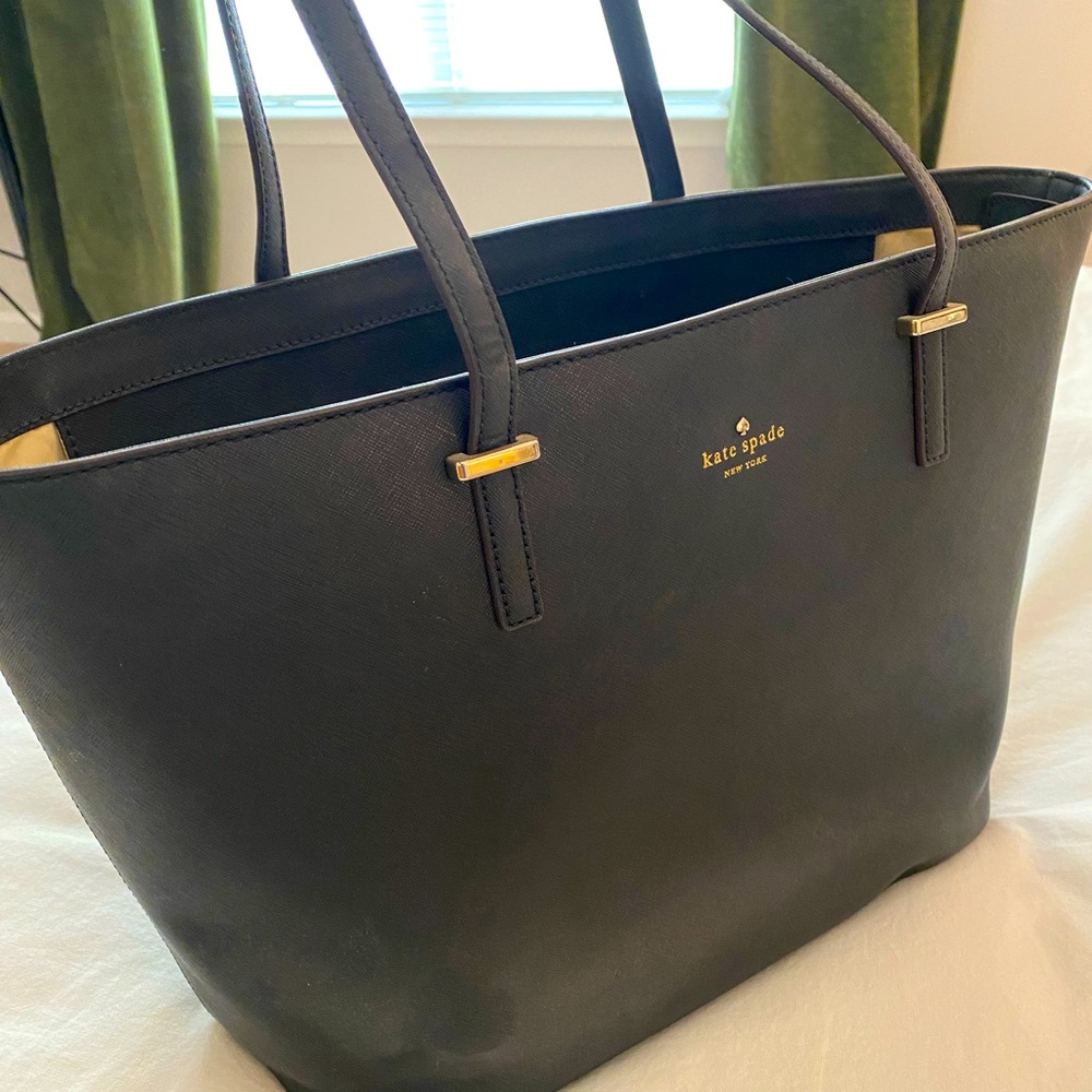 Kate Spade - Black Leather Large Tote Bag